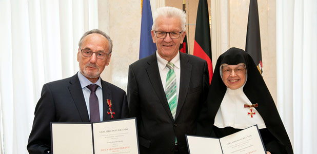 Bundesverdienstkreuz für Manfred Wahl und Ordensfrau Mutter M. Martina Merkle